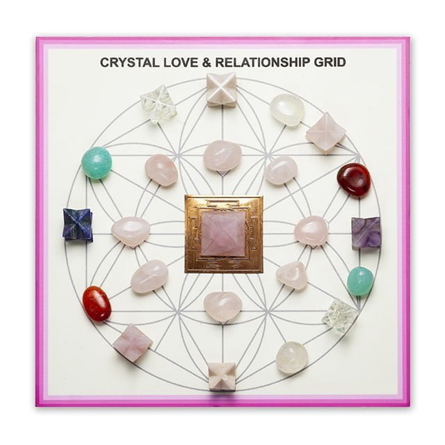 Crystals Love & Relationship Grid