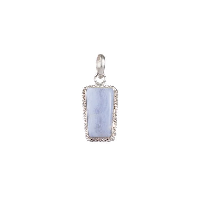 Lace Agate Crystal Pendant
