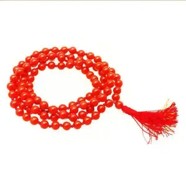 Red Coral Beads Mala