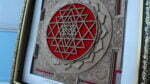 Wooden Shree Yantra with Frame cross angle
