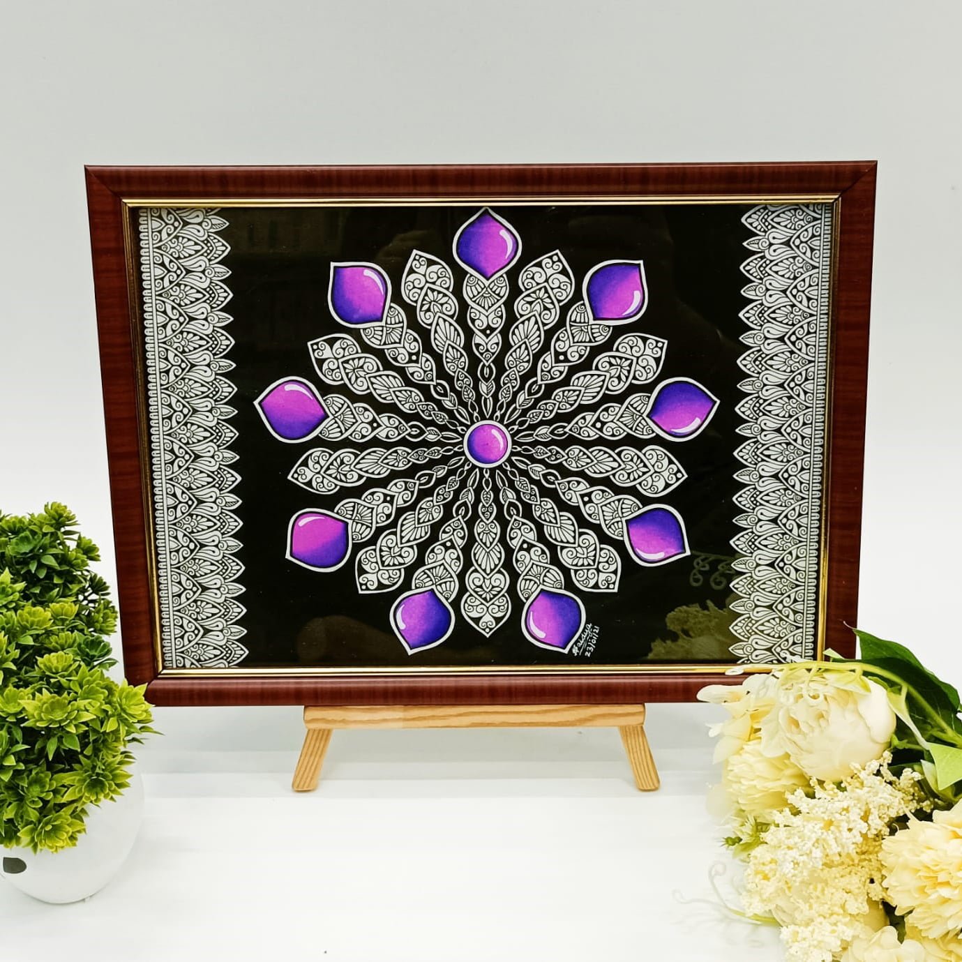 Amethyst Mandala Painting Frame