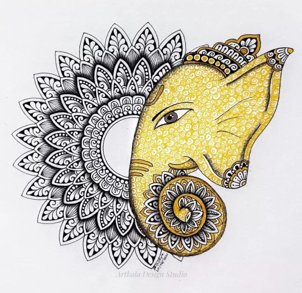 Ganesha Mandala Art