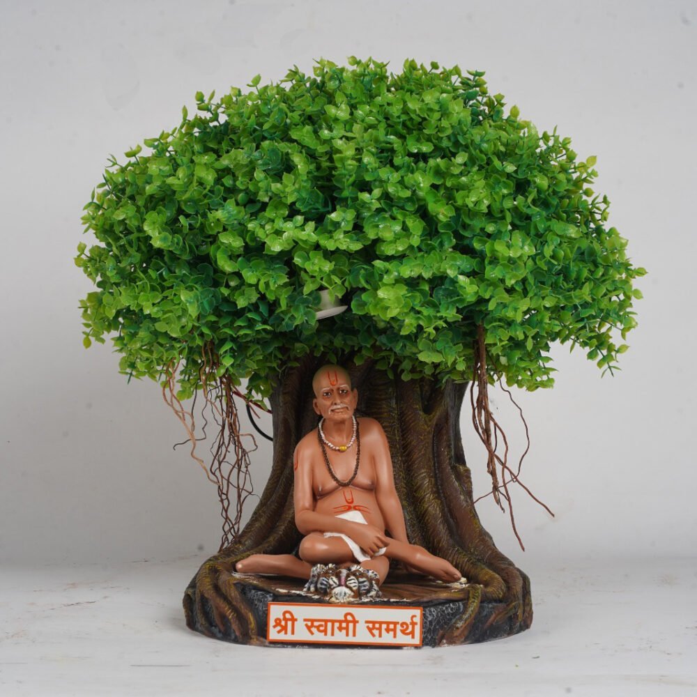 Swami Samarth Murti With Tree and Light