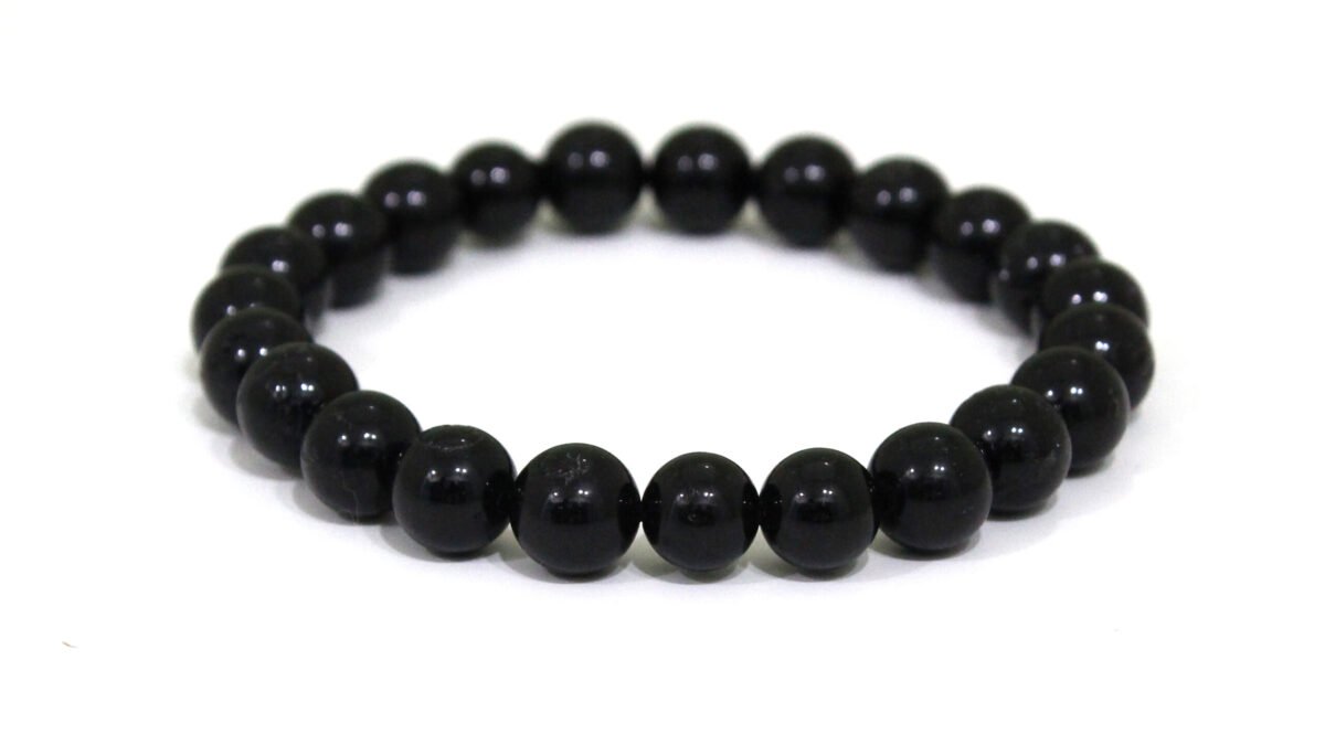 Black Tourmaline Gemstone Bead Bracelet – Renew-sieuthinhanong.vn