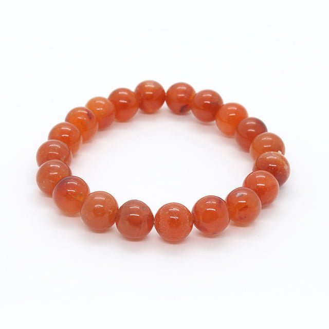 Amazon.com: Gempires Natural Carnelian Beads Bracelet, Gemstone Round Beaded  Bracelet, Healing Crystal Jewelry 7+1 inch Gold Plated Adjustable Chain ( Carnelian) : Handmade Products