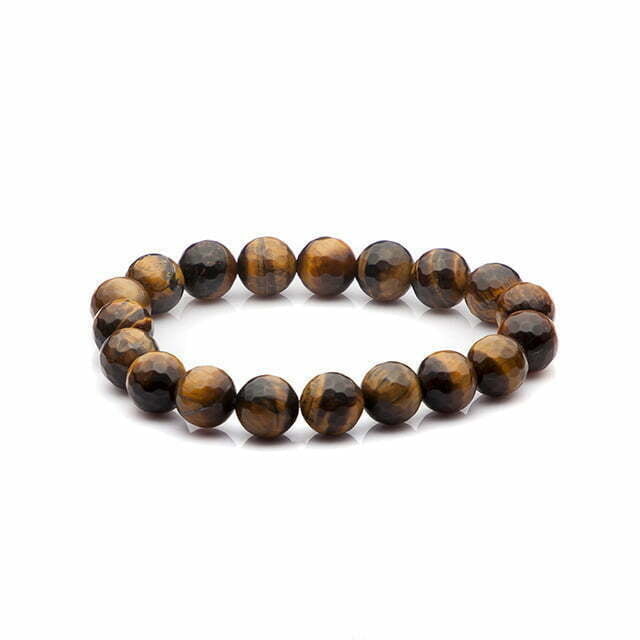 Tiger Eye Diamond Cut Bracelet